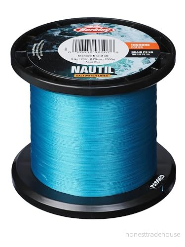 Berkley Nautil Inshore Braid Ultramjuk och stark Flätad PE fiskelinje Lång kastlängd lina för saltvatten sötvatten spinn kastrullar 0,12 mm 12 lb 300 m 28632985182