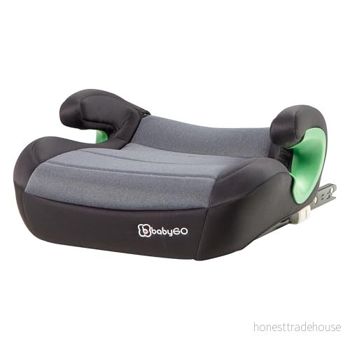 babyGO bältesstol Bursa III enligt I Size standarden barnstol, bilbarnstol med justerbar ISOFIX, för barn (ca 15 36 kg), grå 4260332055833