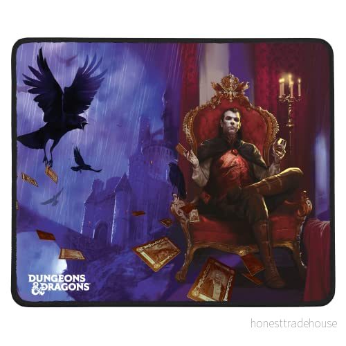 Konix Dungeons och Dragons Matta 40 x 30 cm för PC Gaming Desktop 3D silikonyta The Greve Strahd Von Zarovich mönster 3328170292306