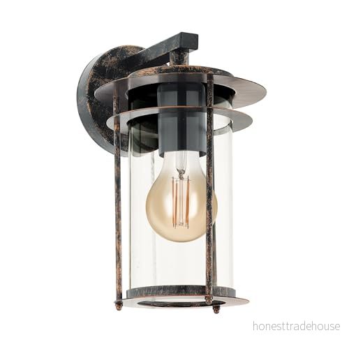 Eglo Valdeo Utomhusvägglampa - 1 Glödlampa - E27 - IP44 - Kopparfärgad Antik 9002759962418
