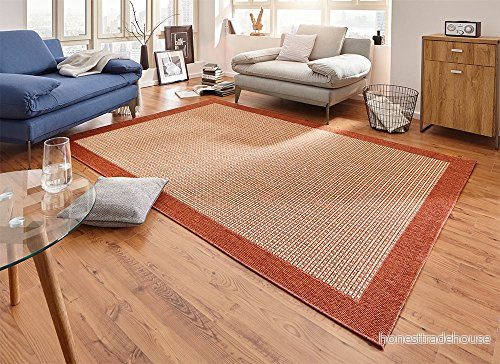 Hanse Home platt tyg matta indoor Enkel, polypropylen 160x230 cm Terrakotta 4260482442842