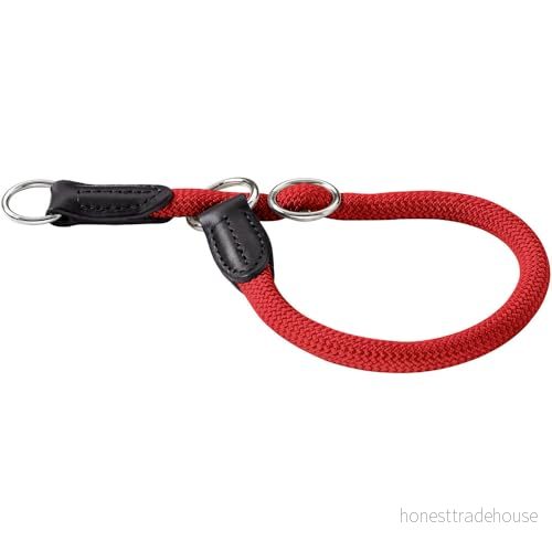 HUNTER Freestyle dressyrhalsring, hundhalsband, dragstoppare, robust, väderbeständig, 45 (M), röd 4016739407122