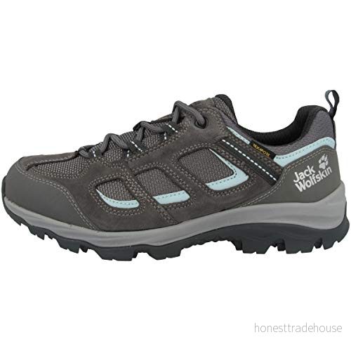 Jack Wolfskin Dam Vojo 3 Texapore Low W utomhusskor, Tarmac grå ljusblå, 39 EU 4060477703732