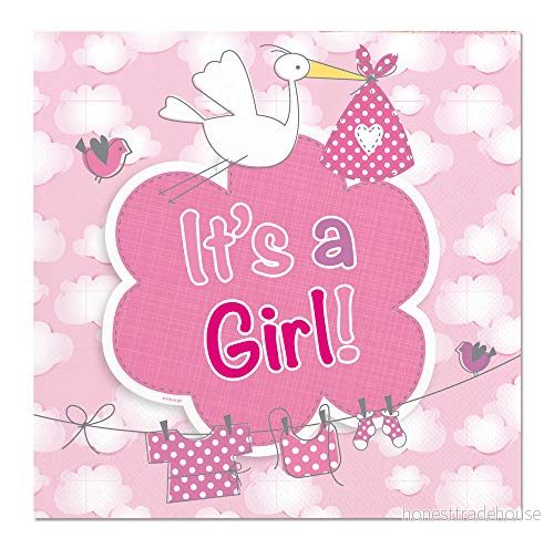 Folat Birth Girl Servetter It's a 20 stycken 8714572636513