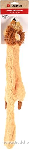 FLAMINGO Lejon Kiki orange leksak 56 cm för hundar 5400585233452