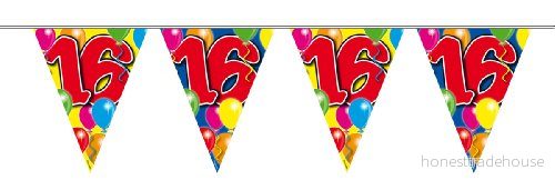 Folat - 16 års kransballonger 10 meter 8714572045414