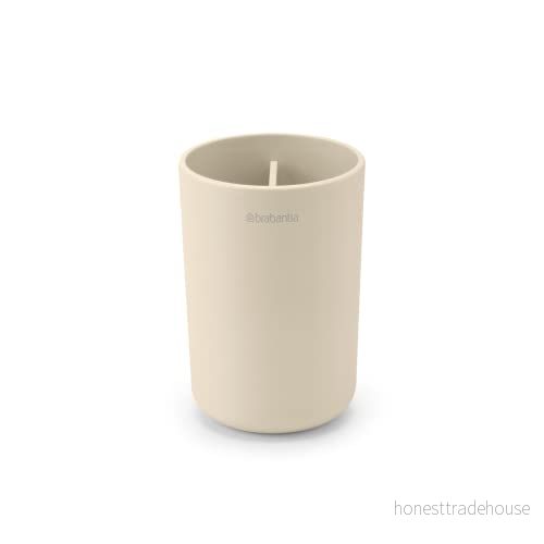 Brabantia Renew Tandborsthållare organisatör för flera tandborstar repfri lätt att rengöra korrosionsbeständig badrumstillbehör organiserare mjuk beige 7,6 x 11 cm 8710755223341