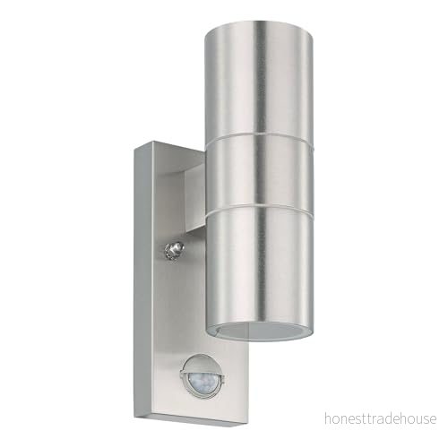 EGLO Riga 5 Vägglampa Utomhus – Sensor – 2 Lampor – Rostfritt Stål – Silver 9002759328986 EGLO Riga 5 Vägglampa Utomhus – Sensor – 2 Lampor – Rostfritt Stål – Silver 9002759328986
