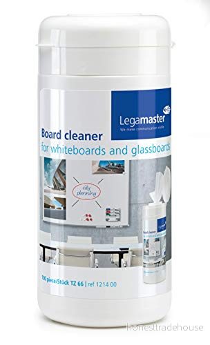 Legamaster 7 121400 whiteboard rengöringsdukar TZ 66, hygienisk "trasa för duk" borttagning, 100 dukar i dispenserbox 8713797028363