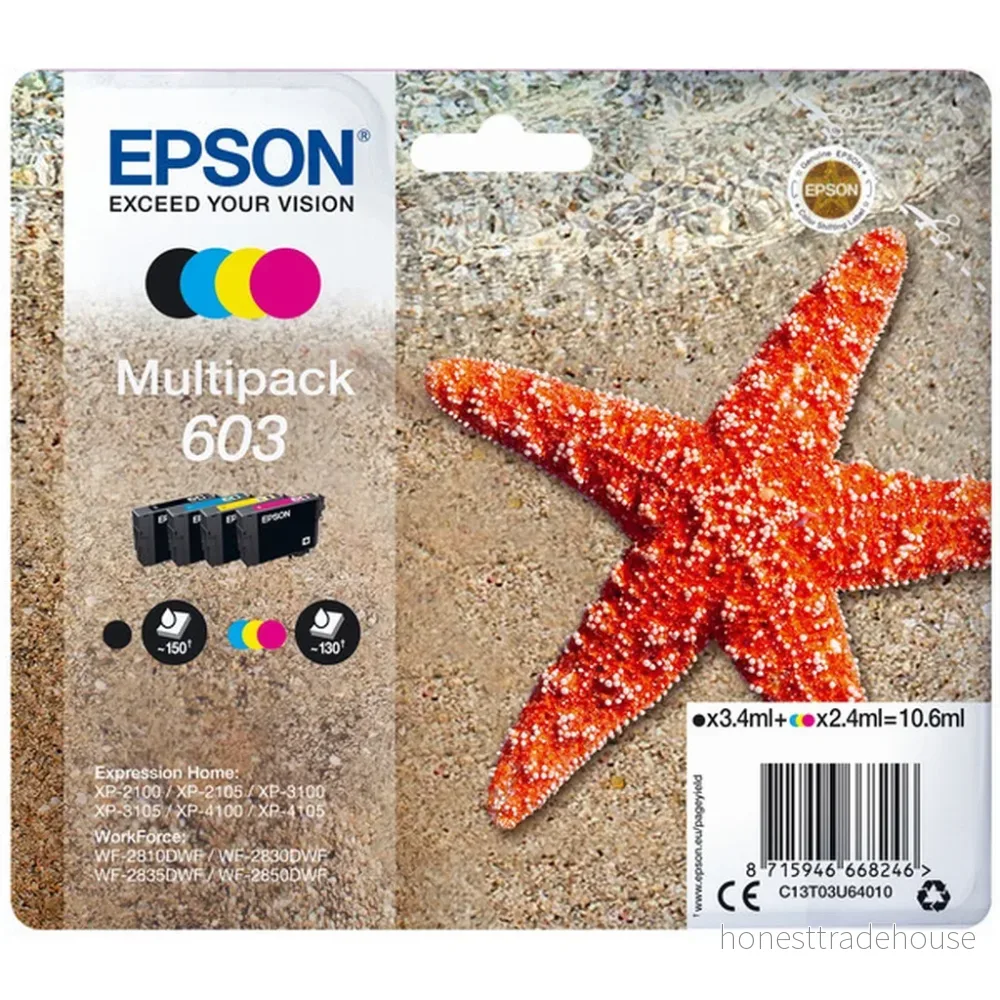 Epson 603 Multipack 4-pack Bläckpatroner Original För Expression Home 8715946668253