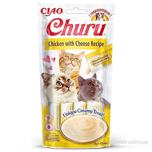INABA Churu Chicken with Cheese Kattgodis 4x14 g 8859387700735