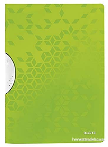 Leitz WOW ColorClip Klämmapp, A4, 30 ark, flexibel plast, grön, 41850054 4002432123261