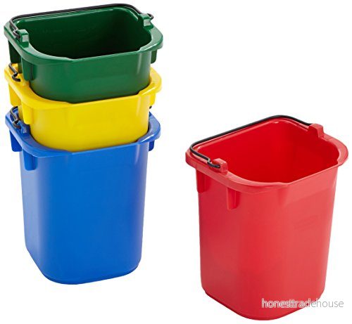 Gummimaid kommersiella produkter FG9T83010000, 5qt desinfektionsmedel betala röd/gul/blå/grön 86876186314
