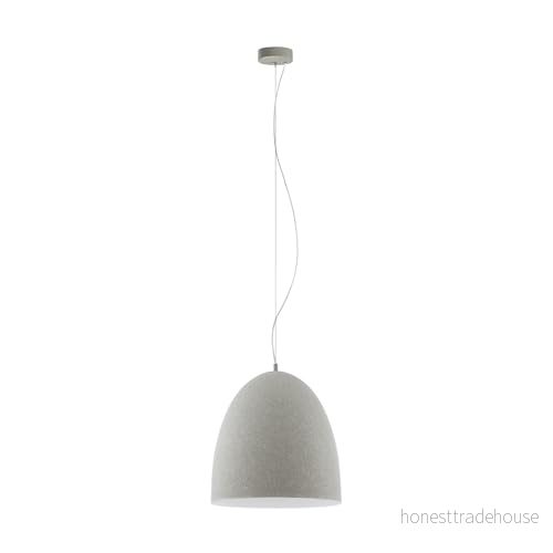 EGLO Pendellampa Sarabia, 1 lampa, modern, hängande lampa av metall i grått med betongutseende, matbord, bordslampa, vardagsrumslampa E27 sockel, Ø 40,5 cm 9002759943547