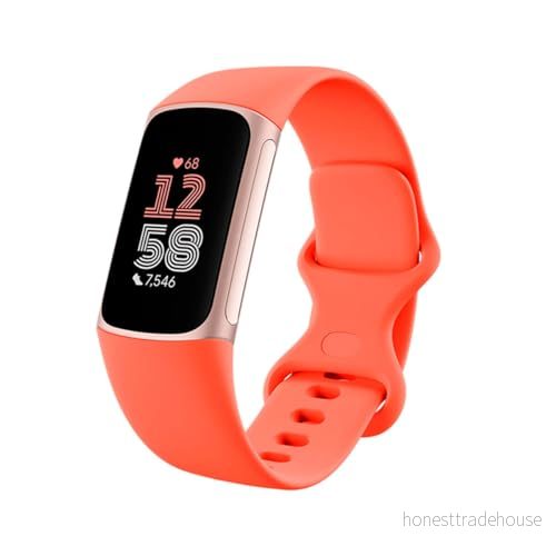 Fitbit Charge 6 Champagne gold aluminium aktivitetspårare med evighetsband silikon korall Bluetooth, NFC 37.64 g 840353901100