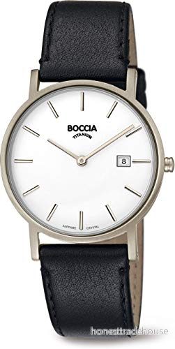 Boccia herr analog kvartsur med läderarmband 404TT363702 4040066256306