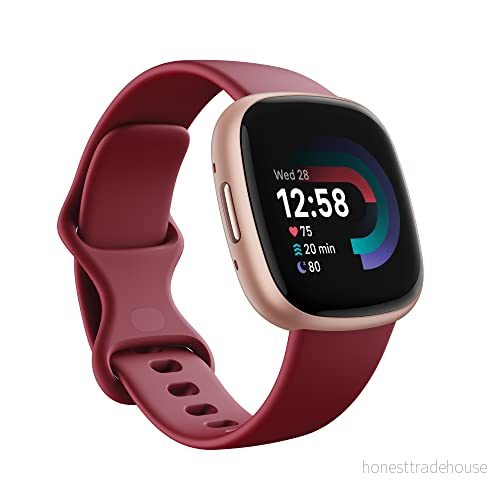 Fitbit Versa 4 FB523RGRD Aktivitetsspårare, Röd, En Storlek 810038858746