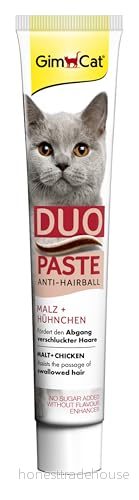 GimCat Duo Pastej Anti hårboll malt och kyckling Kattsnacks främjar den naturliga elimineringen av svalda hårstrån 1 tub (1 x 50 g) 4002064427201