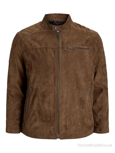 Jack & Jones Jcorocky Jacket Jacka i konstläder, Storlek: 5XL, Cognac 5715099407351