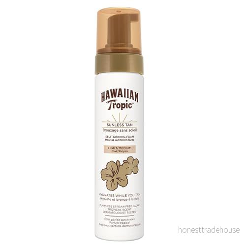 HAWAIIAN Tropic självtanande skum ljus/medium, 200 ml 5099821113360