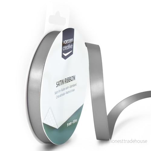 Vaessen Creative Satinband, tyg, silver, 9 mm 8716052232666