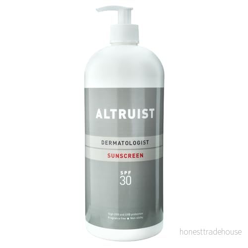 ALTRUIST. Dermatolog Sunscreen SPF 30 Superior 5-stjärnigt UVA-skydd av Dr Andrew Birnie, lämplig för känslig hud 1 liter 8717953245410