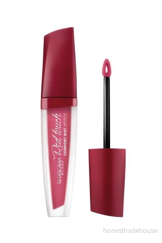 Deborah Milano Red Touch Lipstick Matte Liquid Läppstift, N.4 Piony Rose, intensiv färg och ingen överföring, ger mjuka sammet läppar, 4,5 gr 8009518382334