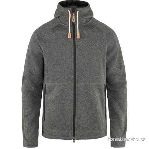 FJÄLLRÄVEN herr Övik fleece pullover Grau (Dark Grey 030) Large 7323450154356