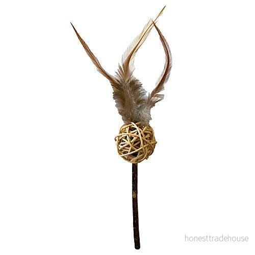 Croci Euphoria Spel för ätliga katter, Silvervine Wand Boll/Fjäder, 11 cm 8023222215702