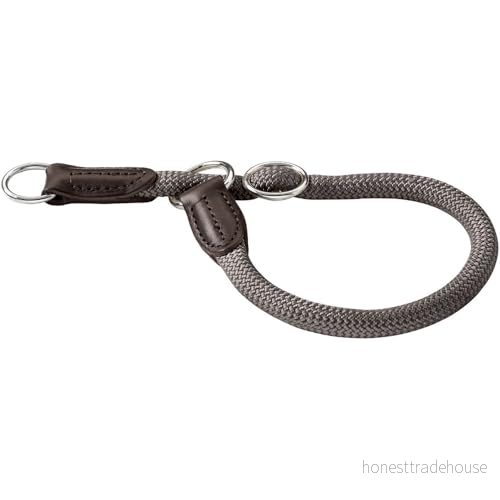 HUNTER Freestyle dressyrhalsring, hundhalsband, dragstoppare, robust, väderbeständig, 45 (M), grå 4016739465221