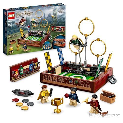 LEGO 76416 Harry Potter Quidditchkoffert Byggleksak med Magiska Minifigurer av Draco Malfoy, Cedric Diggory och Cho Chang, Kommer Den Gyllene Kvicken, Presentidé, från 9 år 5702017413204