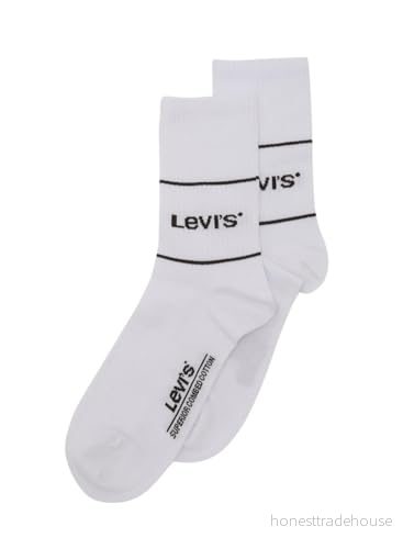 Levi's Short CUT LOGO Sport Unisex Strumpor - 2-Pack - Storlek 35-38 - Vit 8720245185608