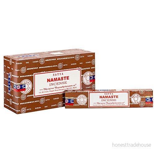 Satya Nag Champa Namaste rökelsepinnar låda 12 pack 8904245400156