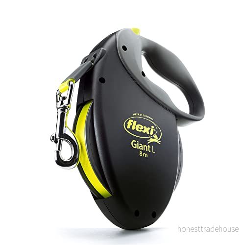 Flexi Giant L 8 m Svart/Neongul Max 50 kg - Band 4000498015568